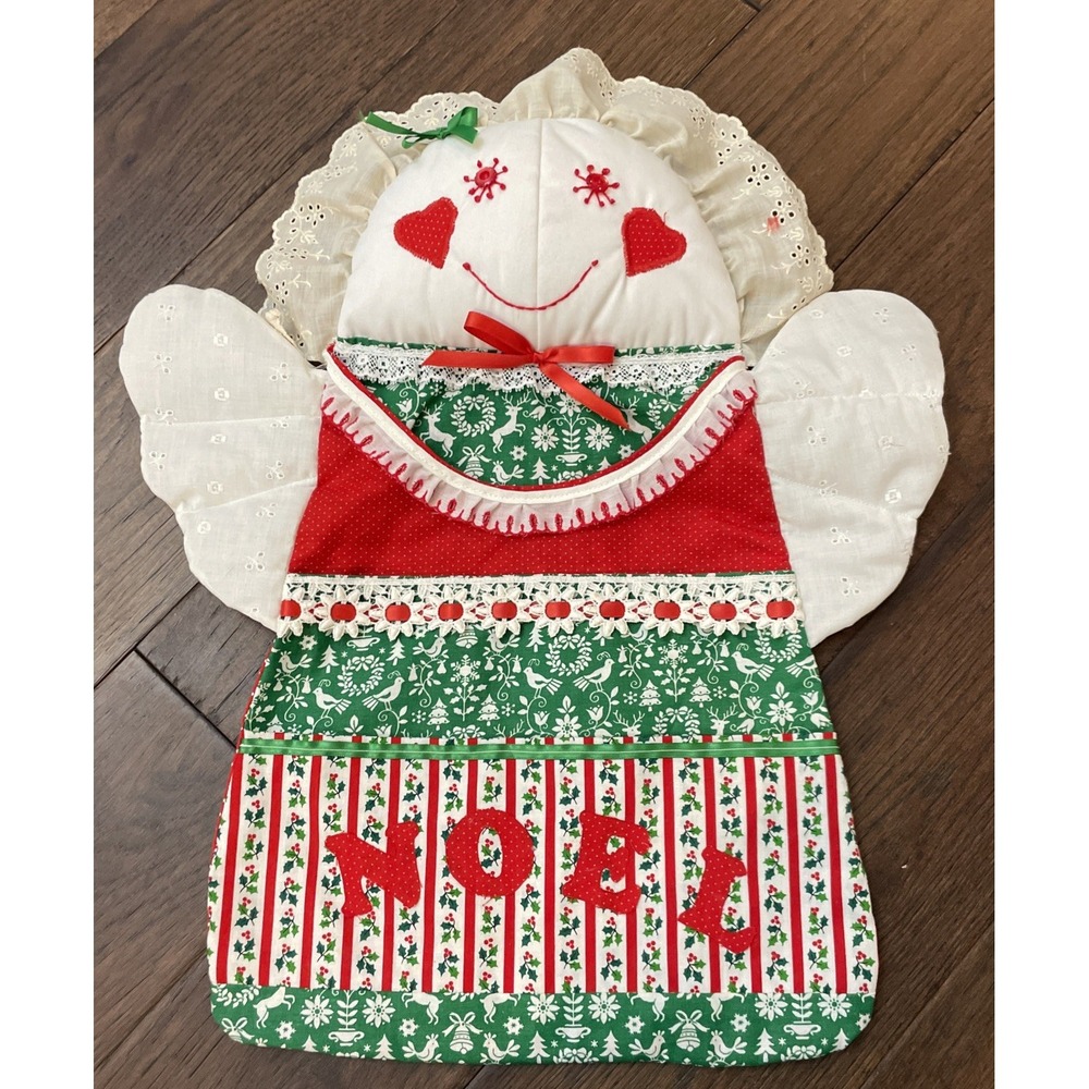 Vintage‎ Handmade Angel Christmas Card Trinket Holder